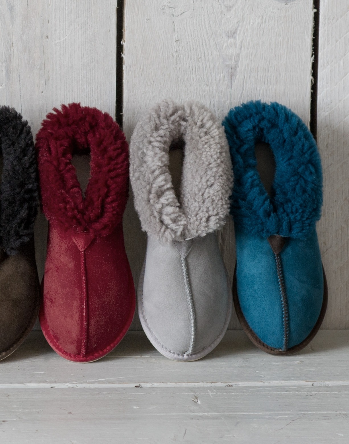 Ladies' Sheepskin Bootee Slippers