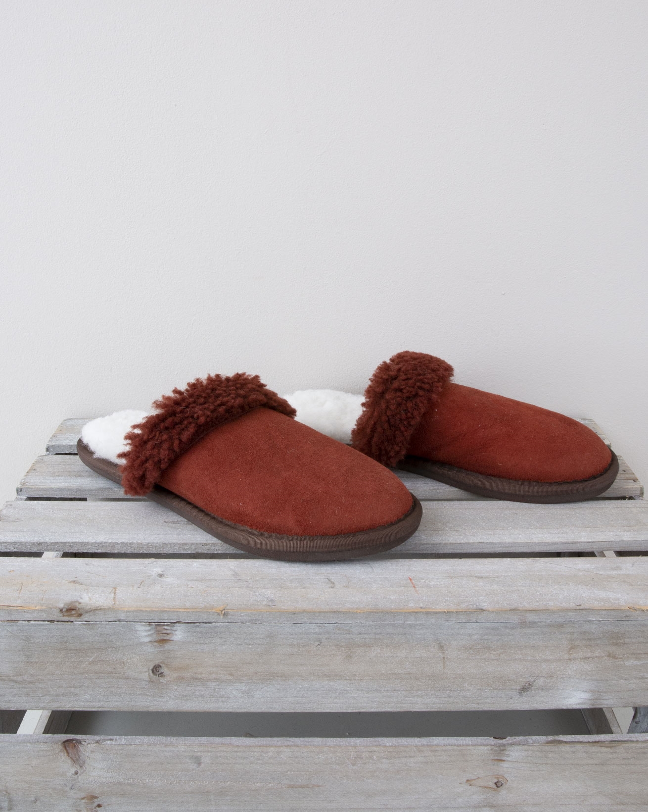Ladies Turnback Mules - Size 6 - Conker 
