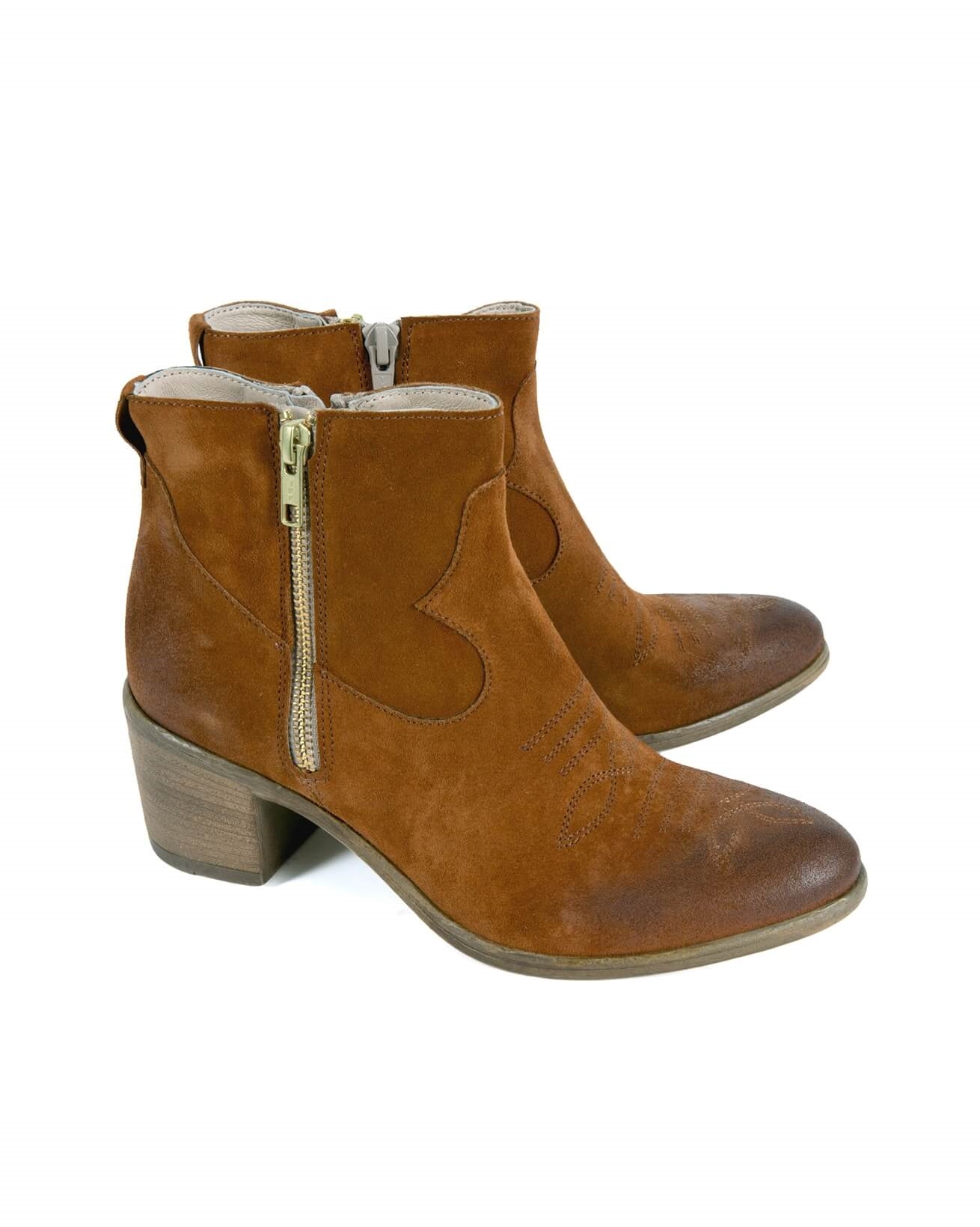 white stuff cherry western ankle boots