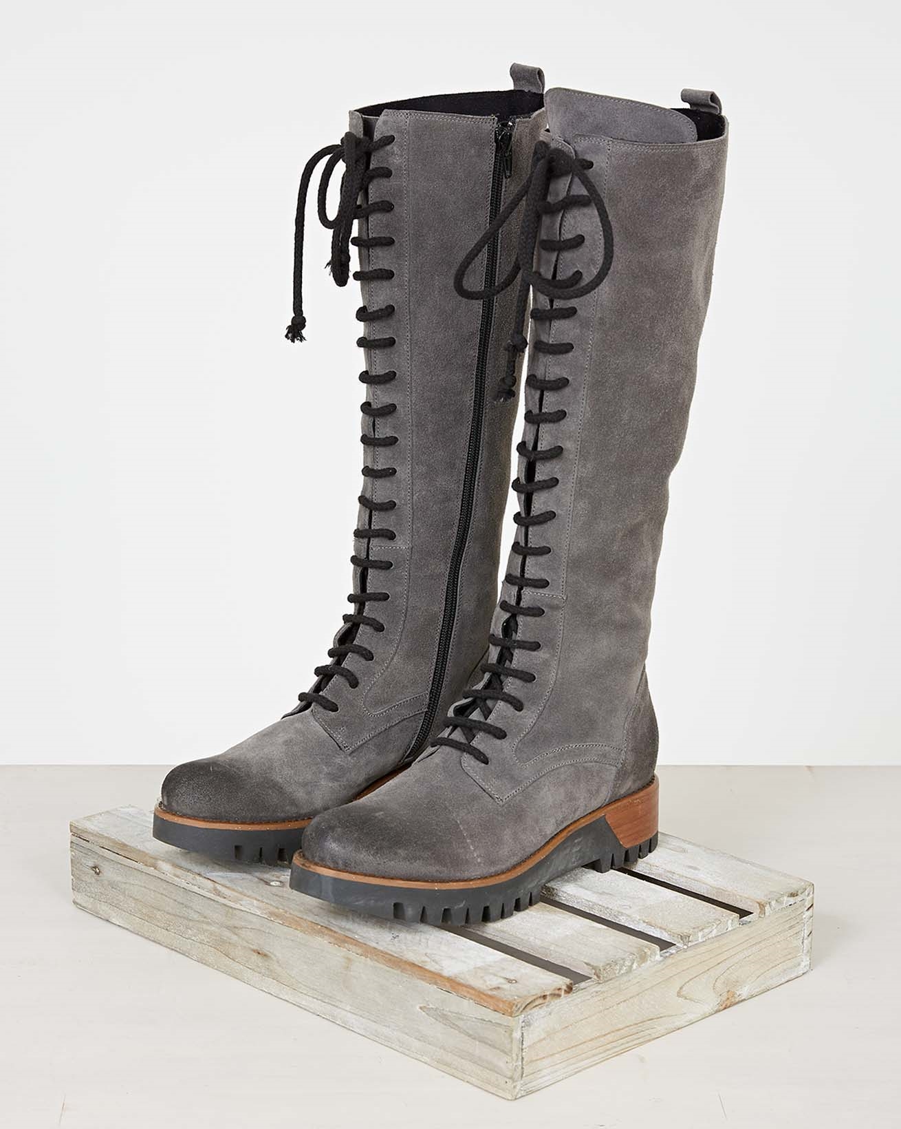 Wilderness Knee High Boots / Slate Grey / 39
