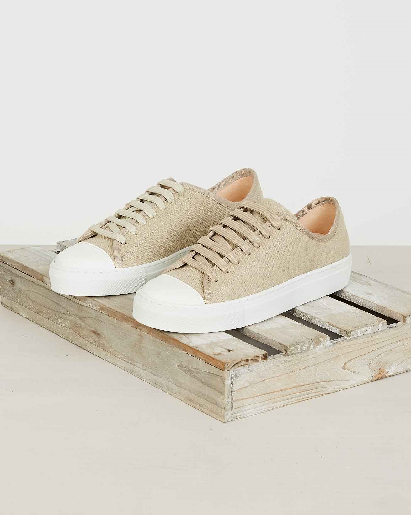Recycled Canvas Trainer / Natural / 37