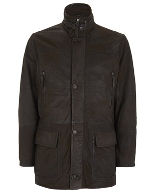 Men's Leather 4 Pocket Coat