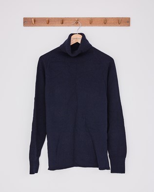 Geelong Slouchy Roll Neck / Navy / XS