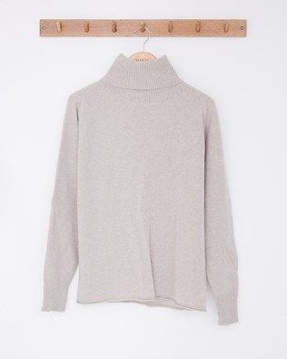 Geelong Slouch Roll Neck / Fossil / S