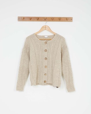 Cable Cardigan / Oatmeal / S