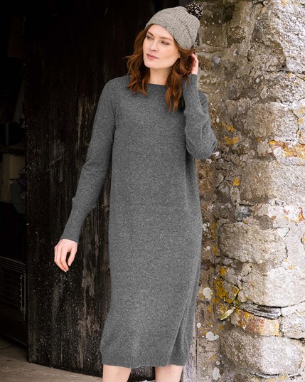 7590 Supersoft Midi Dress Derby Grey (Was Charcoal)